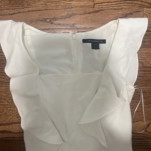 White Ruffle French Connection Dress - Picture 8 of 8